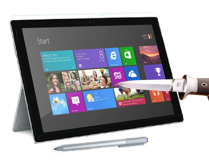 Pelindung Layar Kaca Tempered Kakudos Film Pelindung Anti-sidik Jari untuk Surface Pro 8 Pro 7 dengan Paket