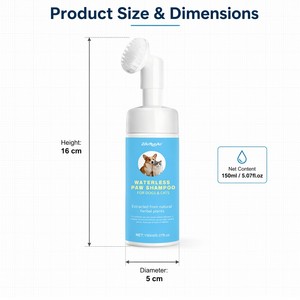 ZouRunAn <span class=keywords><strong>Shampoo</strong></span> Senz'Acqua per Zampe 150ml, Schiuma Delicata per la Pulizia delle Zampe di Cani e Gatti, con Camomilla e Avena, Acquisto all'Ingrosso - Product Image 6