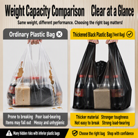 Sac en plastique robuste en PEBD pour supermarché, avec soufflet latéral, impression numérique, gaufrage et logo personnalisé, idéal pour le transport de courses