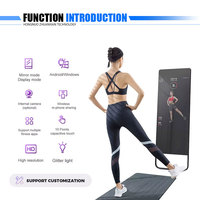 Espejo de Ejercicio Inteligente LCD de 43 Pulgadas, Pantalla Táctil Interactiva, Ultra Delgado, Espejo Mágico para Entrenamiento, Entrenador de Video