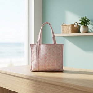 Sac fourre-tout matelassé en coton, motif léopard, style ethnique, avec longue anse, fait main en Inde, pour femme, hiver, printemps, été, broderie à la main - Product Image 5