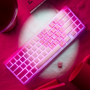 Xvx flutterbloom Bàn phím cơ chơi game OEM với keycaps màu hồng bố trí 21 phím tất cả các phương pháp in ấn MX Switch IMD - Product Image 2
