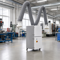Extracteur de fumées de soudage à double bras certifié haute efficacité avec rotation à 360° °   Bras d'aspiration flexibles pour la soudure