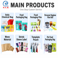 Emballages de thé personnalisés imprimés, sachets en papier kraft avec fermeture à glissière pour poudre d'épices