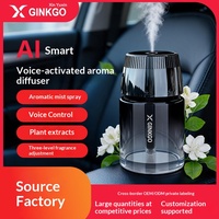 Nouveau diffuseur d'aromathérapie pour voiture, intelligent, à pulvérisation automatique, commande vocale IA, trois niveaux d'intensité de parfum réglables