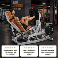 Appareil de musculation professionnel pliable à charge libre pour presse à jambes, capacité 1,6T, pour usage commercial en salle de sport