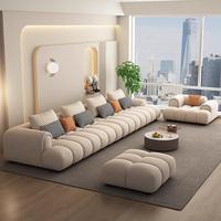 Ensemble de canapé en forme de L moderne avec housse amovible en tissu, design anti-griffures pour chat, pour salon et petits appartements