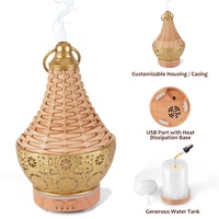 Diffuseurs d'arômes portables sans eau en fer décoratif personnalisés pour l'extérieur, humidificateur d'huiles essentielles pour la maison et le bureau avec hygromètre