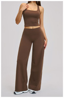 Ensemble de yoga pour femmes d'été, vêtements de sport décontractés, débardeur + soutien-gorge, nylon + élasthanne, vêtements de sport confortables, doux et respirants