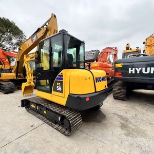 Excavadora de orugas hidráulica usada Komatsu PC56 de 6 toneladas, original japonesa, con pocas horas de uso, para proyectos pequeños - Product Image 3