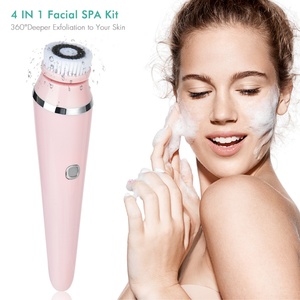 Brosse nettoyante exfoliante pour le visage en silicone imperméable, kit spa, brosse nettoyante pour la peau du visage avec base - Product Image 4