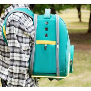 กระเป๋าใส่สัตว์เลี้ยงพับได้กระเป๋าแมวเนื้อนุ่มแบบยืดได้กระเป๋าเป้สะพายหลังมีเทปตาข่ายระบายอากาศกระเป๋าเดินทางสำหรับสัตว์เลี้ยงสำหรับสุนัขขนาดเล็กอะโวคาโด - Product Image 4