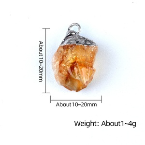 DIY kepala perak Aksesori Perhiasan batu alam Amethyst batu mentah tepi emas pengoptimalan tidak teratur liontin kristal lain kerajinan - Product Image 5