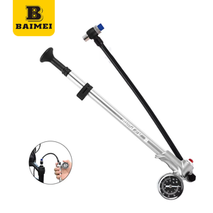 BAIMEI haute 400PSI alliage d'aluminium pression vélo <span class=keywords><strong>Air</strong></span> choc <span class=keywords><strong>pompe</strong></span> manomètre vanne de purge <span class=keywords><strong>vtt</strong></span> fourche <span class=keywords><strong>Suspension</strong></span> arrière étanche - Product Image 1