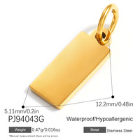 YIMEILI YML & Breloques en acier inoxydable gravées sur mesure, plaquées or et argent, pour bijoux DIY