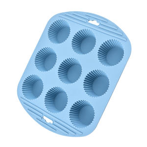 แม่พิม<span class=keywords><strong>พ</strong></span>์ซิลิโคนสำหรับทำคั<span class=keywords><strong>พ</strong></span><span class=keywords><strong>เค้ก</strong></span> เกรดอาหาร แบบใหม่ 9 หลุม ไม่ติดกระทะ ใช้ซ้ำได้ - Product Image 5