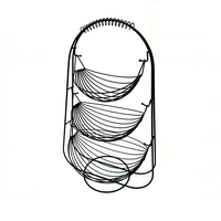 DaS Panier à fruits ovale en fil métallique détachable, 3 niveaux, portable, pour comptoir de cuisine, buffet et rangement