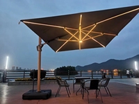 Parasol de Terrasse Extérieure, Parapluie Romain de Plage avec Franges, Fabricant de Chaises de Camping Extérieur avec Parapluie