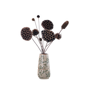 CallaFloral Coques de lotus séchées et cônes de pin sur branche unique pour décoration intérieure - Product Image 5