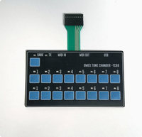 Keypad Keyboard Matrix Ffc Pcb Tahan Air Lapisan Grafis Poliester PET Strip Kontak Permukaan Terpasang Peralatan Telekomunikasi Membran