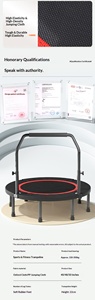 <span class=keywords><strong>Trampoline</strong></span> de <span class=keywords><strong>fitness</strong></span> pliable Dibu 40/48 pouces pour la maison, la salle de sport intérieure et l'extérieur, équipement de saut silencieux - Product Image 3