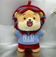 Jouets Shengye personnalisés avec logo, chien de la police rouge mignon en peluche de 15 cm, 20 cm, 25 cm, pour un cadeau de Pâques ou de Noël