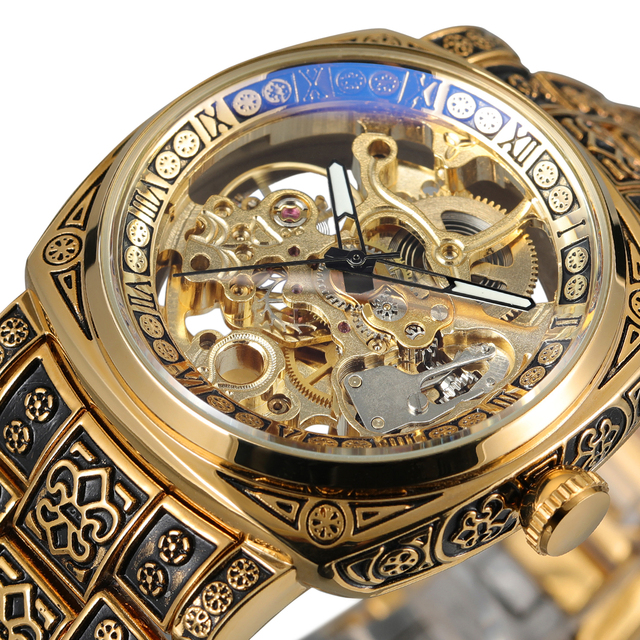 Hot Sale Watches Men Wrist Vintage Carving Forsining Factory Wholesale Price Mechanical Automatic Hollow Out Tourbillion Watch