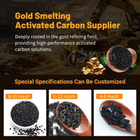 Charbon actif granulaire de coque de noix de coco 6x12 mesh pour la récupération de l'or et l'extraction de métaux précieux