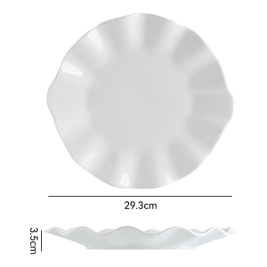 Nuevo Juego de <span class=keywords><strong>Vajilla</strong></span> de Porcelana Fina con Relieve, Plato con Forma de Flor, Elegante Tazón Irregular, <span class=keywords><strong>Vajilla</strong></span> de Cerámica - Product Image 4