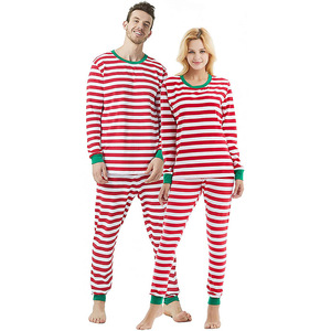 Pijama de Natal confortável unisex Quick Dry tecido de malha cintura elástica encerramento O-Neck <span class=keywords><strong>Family</strong></span> Style Outono para mulheres - Product Image 3