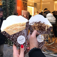 Food Paper Crepe With Handle French Fries Cones Churro Chips French Fries Holder Fried Chicken Popcorn Cone Ketchup Dip Pocket