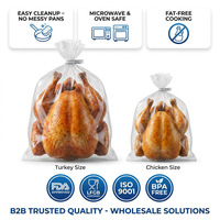Sac de cuisson en nylon résistant aux hautes températures pour poulet rôti, dinde, bœuf et légumes