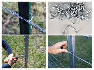 Nhà máy trực tiếp màu xanh lá cây sơn 6 ft sử dụng t bài viết dễ dàng để lắp ráp hàng rào với bảo trì thấp dây thép 8ft lưới FSC chứng nhận - Product Image 6