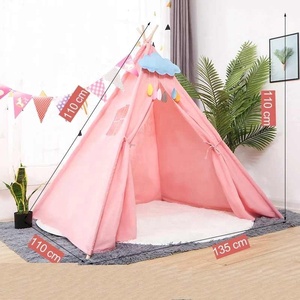 Grande tente <span class=keywords><strong>tipi</strong></span> en toile de coton, maison de jeu pour enfants, <span class=keywords><strong>tipi</strong></span>, maison de jeu en plein air, wigwam, maison de jeu, tente triangulaire indienne, décoration de <span class=keywords><strong>chambre</strong></span> - Product Image 4