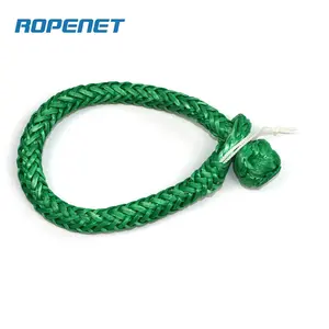 CN ROPENET green soft shackle 68mm HMPE High Performance Rope 12 Strands