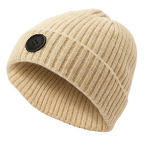 High Quality 100% <b>Wool</b> Custom Logo Button Decoration Latest Style New Arrival Adults <b>Beanie</b> Caps - Product Image 2