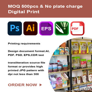 Bolsa de Plástico Mylar de 3 Lados con Autosellado, de Grado Alimenticio, para Impresión Personalizada, para Edamame Tostado, Chicle, Alimentos Enlatados y Bocadillos - Product Image 6