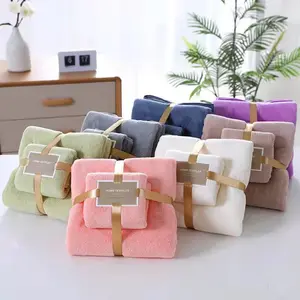 Bộ Khăn 100% Cotton Sang Trọng Siêu Mềm Chất Lượng Cao Cấp Thấm Hút Cao Dành Cho Phòng Tắm Vòi Hoa Sen Bộ Phụ Kiện Kim Khí Phòng Tắm Khăn Đôi