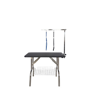 Pet Grooming Table Stainless Steel <b>Folding</b> For Cats And Dogs With Clamp And Tray - Product Image 3