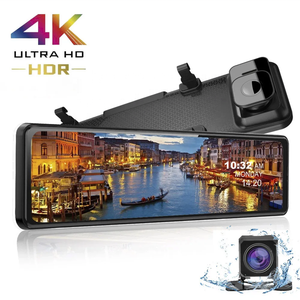 12 ''Màn hình cảm ứng gương Dash Cam 4K 2160P Car DVR GPS Wifi ống kính kép phía trước và 1080p <span class=keywords><strong>Rear</strong></span> <span class=keywords><strong>View</strong></span> gương xe máy ảnh - Product Image 1