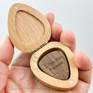 Custodia in legno per chitarra a forma di <span class=keywords><strong>cuore</strong></span> custodia per plettri Organizer, supporto per plettri per chitarra per chitarrista musicista - Product Image 5