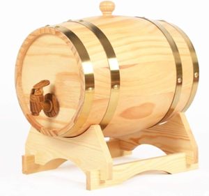 Barril suelto de 3 litros, adecuado para whisky propio a granel, cerveza, vino, <span class=keywords><strong>ron</strong></span>, Tequila, mezcla de más sabores, color madera - Product Image 1