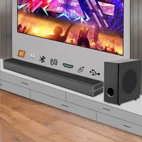 Barra de Sonido Inalámbrica 2.1 Canales con Subwoofer con Cable, Alta Calidad de Sonido para Teléfono Móvil y Computadora, Compatible con Aplicaciones y Tarjeta de Memoria
