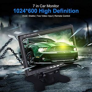Melia 7 "kỹ thuật số HD xe TFT LCD màn hình màu chia màn hình không thấm nước On-Dash không dây phía sau máy ảnh sao lưu màn hình 2 video đầu vào - Product Image 5