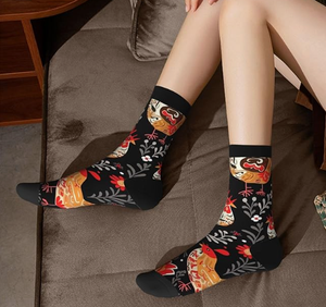 Calcetines bonitos <span class=keywords><strong>de</strong></span> gallo y pollos, calcetines <span class=keywords><strong>de</strong></span> compresión para mujeres y hombres, novedad, medias <span class=keywords><strong>de</strong></span> media pantorrilla con contraste <span class=keywords><strong>de</strong></span> Color - Product Image 6