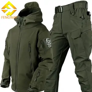 Fengway Homens Ao Ar Livre dos homens Outono E Inverno Velo Terno Quente Mantendo Terno Caça Roupas Tático dos homens jaquetas