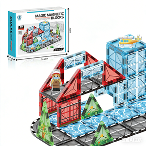Vente en gros usine Nouveauté 2026 Personnalisable Série <span class=keywords><strong>Pompiers</strong></span> Jeux de blocs de construction magnétiques éducatifs en plastique écologique - Product Image 6