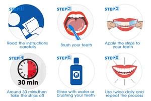 huaer blanc brillant sourit bandes de blanchiment des dents 3d whitestrips - Product Image 6