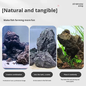 국경을 넘는 인기 상품 다공성 천연 용암석 어항 장식품 실제 돌 장식물 어항 수생 풍경 장식 - Product Image 6