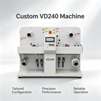 Découpeuse numérique à alimentation par rouleau Vorey VD240P haute vitesse 60 m/min pour la découpe de contours d'étiquettes de formes irrégulières